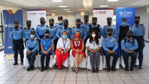 USAID en colaboración con la OIM capacitan a la Policía Nacional en género, derechos humanos y migración irregular